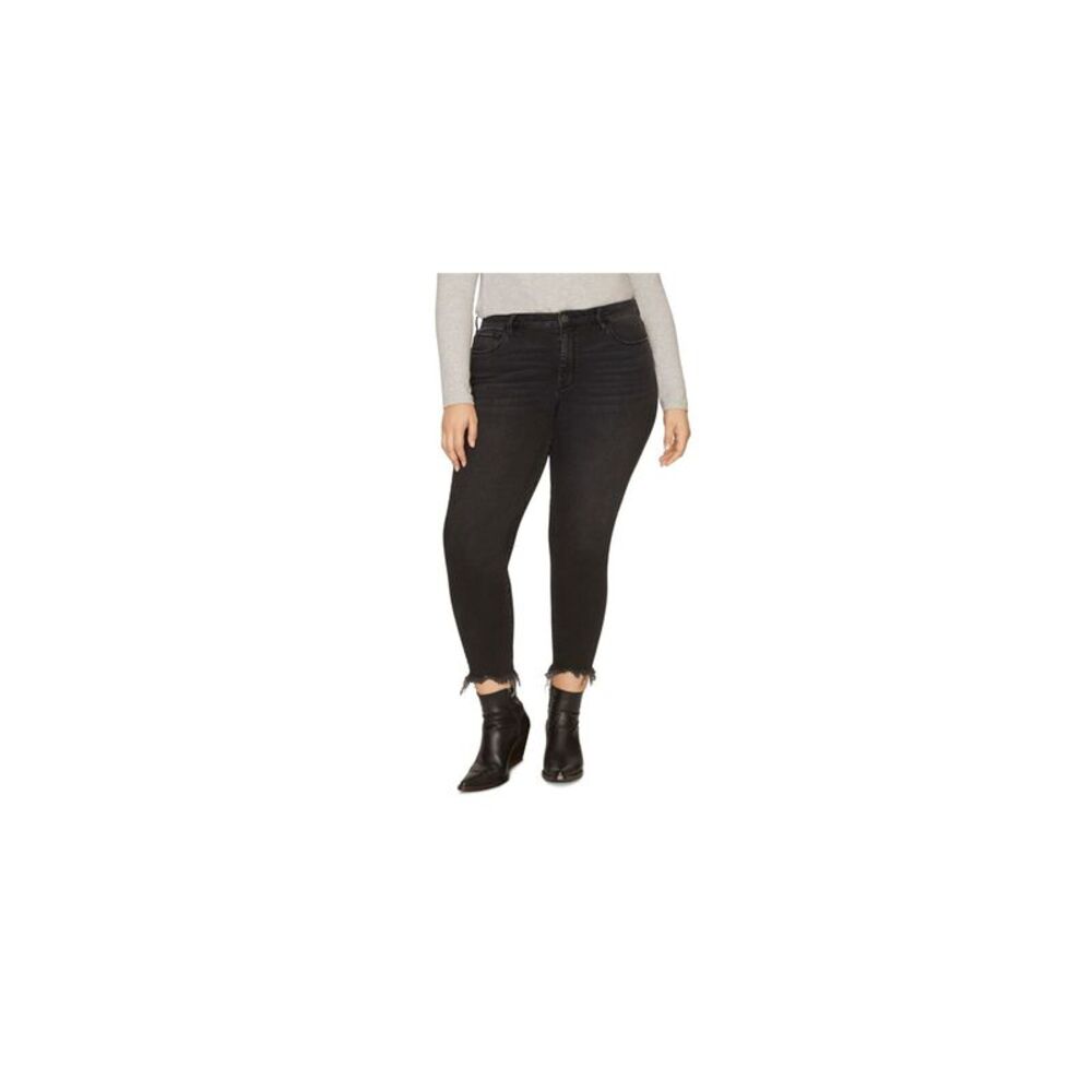 SANCTUARY DENIM Womens Skinny Jeans Zippered Pocketed Raw-hem Ankle